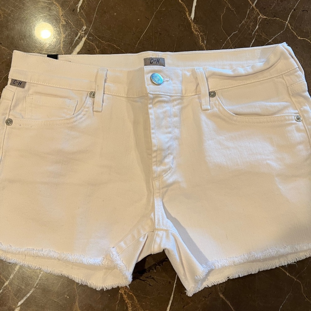 Women citizen of humanity white cut off shorts, size 28, EUC